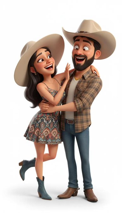 Romantic Cartoon Character
