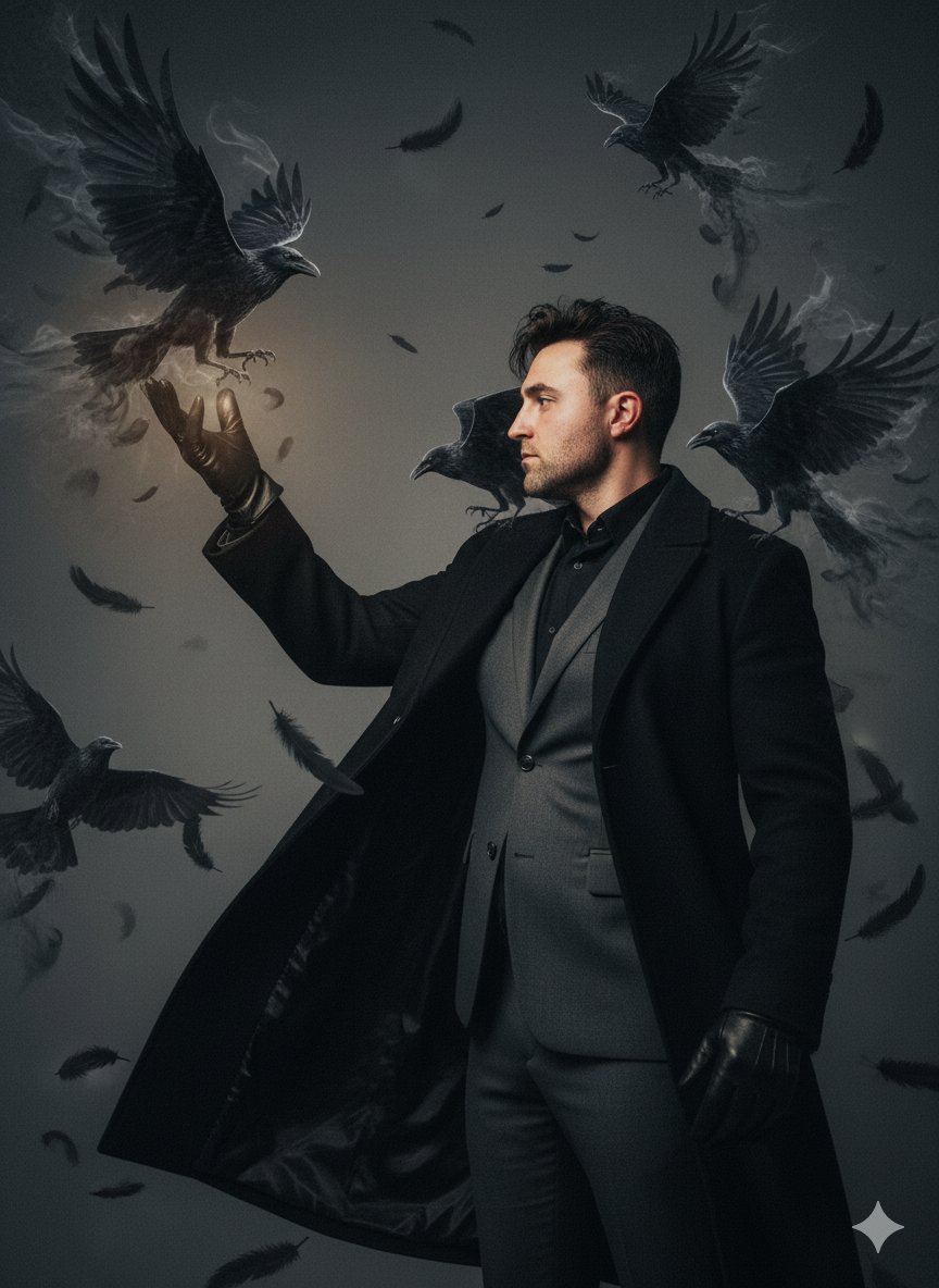 Artistic Pose with Birds
